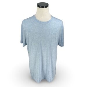 Mizzen+Main Mens XL Light Blue Gray Heathered Performance Short Sleeve T-Shirt